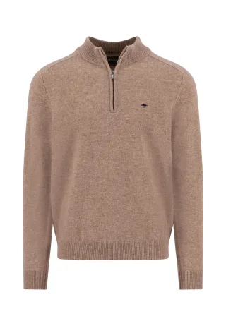 FYNCH-HATTON - Troyer- Zip, Lambswool taupe - Gr. - M
