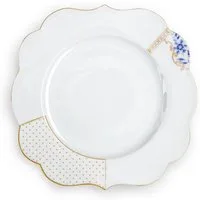 PiP Studio Speiseteller Royal White Speiseteller 28 cm, Plate Royal White 28cm