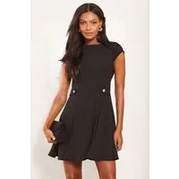 LIPSY Skaterkleid Lipsy Skater-Minikleid mit seitlichen Knöpfen (1-tlg)