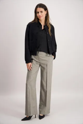 signe nature - Blazer mit Struktur schwarz - Gr. - 38