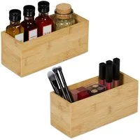 relaxdays Organizer Bambus Aufbewahrungsbox im 2er Set (2er Set)