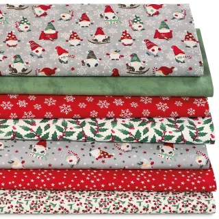 Patchwork- und Quiltpaket "Wichtel", grau-color
