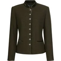 Luis Steindl Trachtenjacke Stehkragenjacke mit Samtdetails