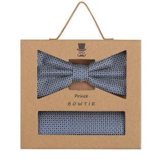 prince bowtie - Set Fliege+Tuch Micro marine - Gr. - OS