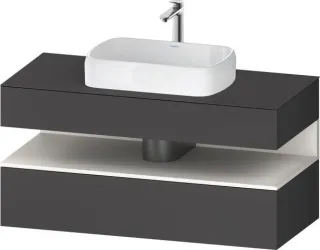 Duravit Qatego Konsolenwaschtischunterbau wandhängend Graphit Matt 1200x550x600 mm - QA4732084490010 QA4732084490010