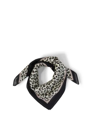 Denim Tom Tailor - Bandana Halstuch mit Leo-Print beige brown leo print - Gr. - OS