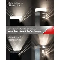 SpiceLED Lampenschirm SpiceLED, ShineLED Acrylglas Upgrade, 60mm x 60mm für 6W, matt, 2x Acrylgläser, matt, passend zu allen 6 Watt SpiceLED-Wandleuchten