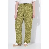Ulla Popken Schlupfhose Hose Rose Paisleymuster weites Bein Elastikbund
