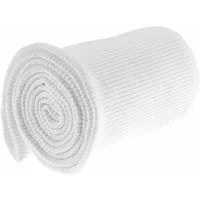 maDDma Stoff 16x80cm Strickbündchen elastisch, gerippt, weiß