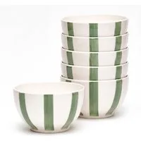 van Well Müslischale Mallorca, Schale 14 cm, 6 Stück, Keramik, (Set, 6-tlg), spülmaschinen- und mikrowellengeeignet