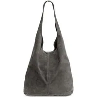 Caspar Schultertasche große Damen Wildleder Tasche Hobo Bag - CLASSIC LINE - Modell No.767, angenehm leicht, ohne Innenfutter, mit Sicherheitsfach, 100% Echtleder