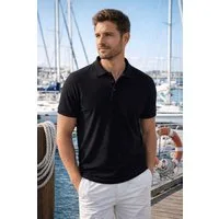 Man's World Poloshirt Kurzarm, lockere Passform, unifarben