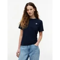 Tommy Hilfiger Kurzarmshirt TH SCRIPT REG C-NK SS TEE Baumwollmischung, regular fit
