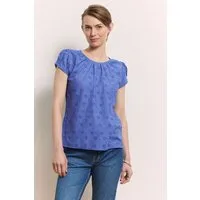 Tranquillo Blusenshirt Bluse Elinaa aus Bio-Baumwolle GOTS GOTS-zertifizierte Bio-Baumwolle in luftiger Lochstickerei