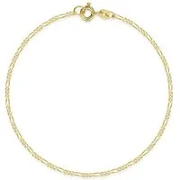 Silberkettenstore Goldarmband Figarokette Armband 1,5mm - echt 585 Gold, Länge wählbar von 16-23cm
