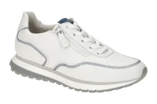Gabor 66.379.56 TURIN Wei? Halbschuhe bequem mit Rei?verschluss
