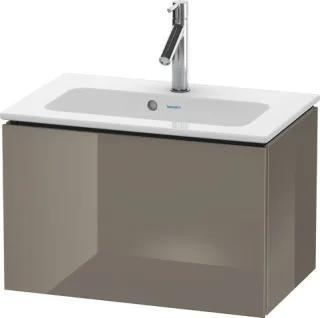 Duravit L-Cube Waschtischunterbau wandhängend Flanell Grau Hochglanz 620x391x400 mm - LC615608989 LC615608989