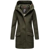 Marikoo Softshelljacke Softshelljacke Mayleen – Damen Übergangsjacke mit Kapuze und Taillierter Schnitt, hoher Tragekomfort und stilvolle Details