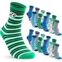 sockenkauf24 Socken 10 Paar Kinder Socken Jungen & Mädchen Baumwolle Kindersocken (23-26) - 54375
