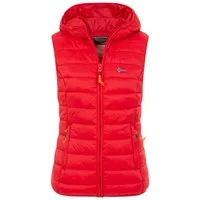 Geographical Norway Steppweste Damen Steppweste mit Kapuze Frühlings sportlich Übergangs Weste Herbst