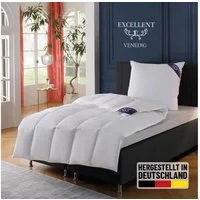 Excellent Daunenbettdecke VENEDIG, Bettdecken für Sommer und Winter, Decke, Füllung: 90% Daunen, 10% Federn, Bezug: 100% Baumwolle, Bettdecke 135x200 cm, 155x220cm und weitere Größen, Made in Germany