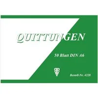 Formularblock Quittung - A6 50 Blatt.