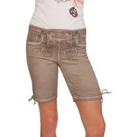 MarJo Trachtenjeans Trachtenjeans Damen - FRANZI KURZ - beige