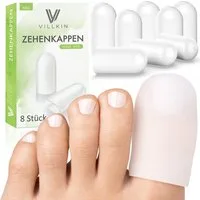 Villkin Finger- und Zehenschutz, Zehenkappen, Zehenschutzpolster, Zehenschoner - Silikon, Zuschneidbar