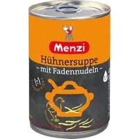Menzi Fertiggericht, Menzi Hühnersuppe mit Fadennudeln 1 zu 1 konzentriert 400 ml