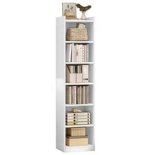 Muvu Bücherregal,, Weiß, Holzwerkstoff, 40x180x30 cm, Wohnzimmer, Regale, Bücherregale