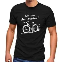 MoonWorks Print-Shirt Herren T-Shirt Ich bin der Motor! Fahrrad MTB Mountainbike Radfahren mit Print