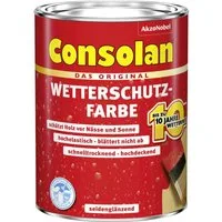 Consolan  Holzschutzlasur Consolan Wetterschutz-Farbe 0,75 L schwedenrot