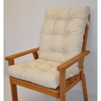 Rattani Hochlehnerauflage Polster für Gartenstuhl Hochlehner Auflage Sylva Gr. 115 x 50 cm beige