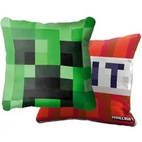 BERONAGE Dekokissen Minecraft Kissen Creeper & TNT 40x40 cm Kuschelkissen Sofakissen, passend zur Bettwäsche, ideal für Sofa, Couch, Kinder-Bett, Auto