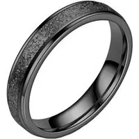 Taffstyle Fingerring Edelstahl Ring Verlobungsring Partnerring Freundschaftring sandgestrah (Unisex Edelstahl Bandring Partnerring Geschenkidee für Männer und Frauen)