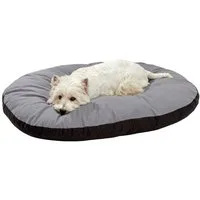 Karlie Tierkissen Liegekissen Doc Bed oval, grau-schwarz