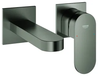 GROHE 2-Loch-Waschtisch-Wandbatterie Plus 29303_4, FMS Ausladung 147mm hard graphite geb., 29303AL4 29303AL4