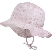 MAXIMO Fischerhut GOTS BABY GIRL-Hut Krempe Leinenoptik, Futter, Band, UV 50 (1-St)