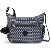 KIPLING Umhängetasche GABBIE S, Kleine Schultertasche, Signature Print (blau), mit vielen Fächern