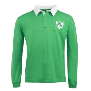 KooGa - Rugby-Shirt für Herren/Damen Unisex, Dicke Baumwolle, Langärmlig (Leuchtendes Gelbgrün)