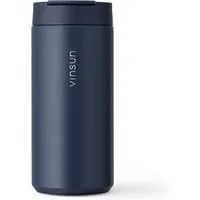 Vinsun Thermobecher Edelstahl Isolierbecher 350ml - Kaffeebecher doppelwandig isoliert, 2-tlg., Edelstahl, BPA frei, auslaufsicher, bruchfest, Kalt- und Heißgetränke