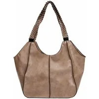 ITALYSHOP24 Schultertasche Damen XXL FLECHTOPTIK Hand-Tasche Shopper Businesstasche Workbag, Tote Bag Reisetasche Henkeltasche Beuteltasche Hobo Bag Weekender