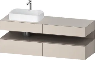 Duravit Qatego Konsolenwaschtischunterbau wandhängend Taupe Matt 1600x550x600 mm - QA4777043910010 QA4777043910010