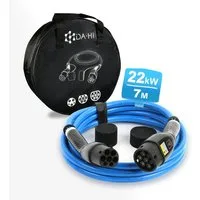 DA·Hi Typ 2 EV Elaktroauto Ladekabel 7.4 / 11 / 22 kW Autoladekabel, (700 cm), geeignet für alle gängigen Elektro-Fahrzeuge, 16A, 32A, 7,4/11/22 kW