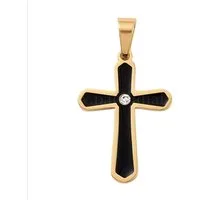 Westernlifestyle Kettenanhänger Midnight Faith Cross Kreuz-Anhänger Edelstahl mit Zirkonia