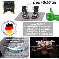 ANRO Fußmatte Türvorleger Schmutzfangmatte DOVER, eckig, Höhe: 4 mm, DUO-Getuftet Größe 40x60cm