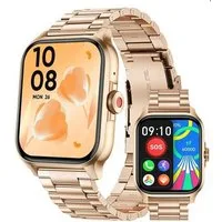 Nagham Ghazal Aswad Smartwatch Luxus Bluetooth Anruf Sport Wasserdichte 1,85 Zoll 2025 Smartwatch (3,8cm cm)