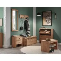 Home affaire Schuhbank Dura Schuhbank incl. Schubladen funktionell und stabil, Massivholz, Skandinavisches Design, Robust, stabil, FSC zertifiziert