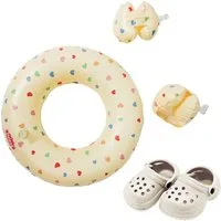 Heless Anziehpuppe Puppen-Schwimmset Herz Konfetti mit Schwimmring, Schwimmflügeln und