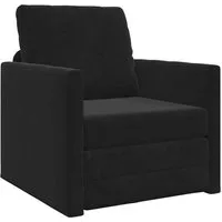 vidaXL Sofa Schlafsofa Schwarz 74 x 77 x 81 cm Samt, 1 Teile